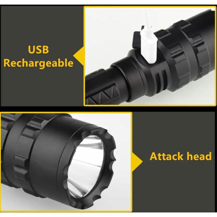 XANES 1102 L2 5Modes 1600 Lumens USB Rechargeable Camping Hunting LED Flashligh