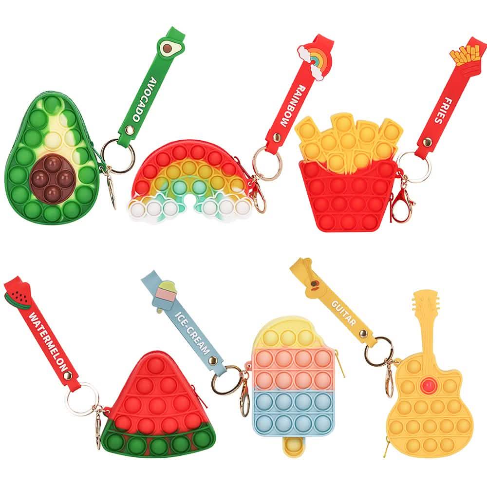 Zippered Pouch with Fidget Bubble Poppers and Bristles