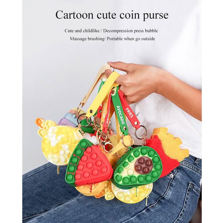 Zippered Pouch with Fidget Bubble Poppers and Bristles